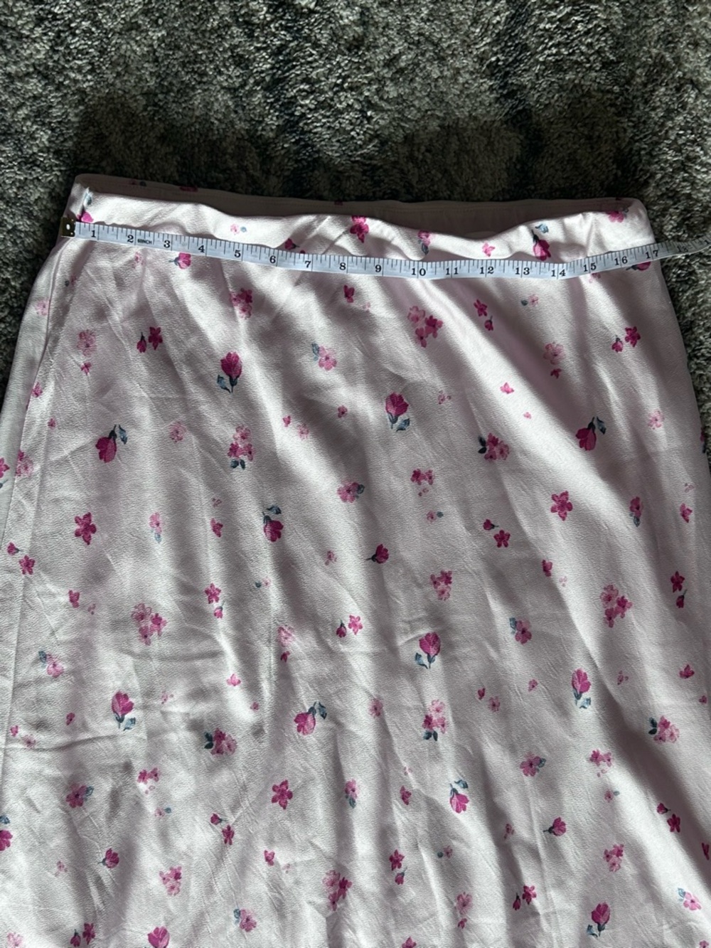 Trixxi Pink Floral Satin Slip Skirt Women’s XL - Picture 4 of 4